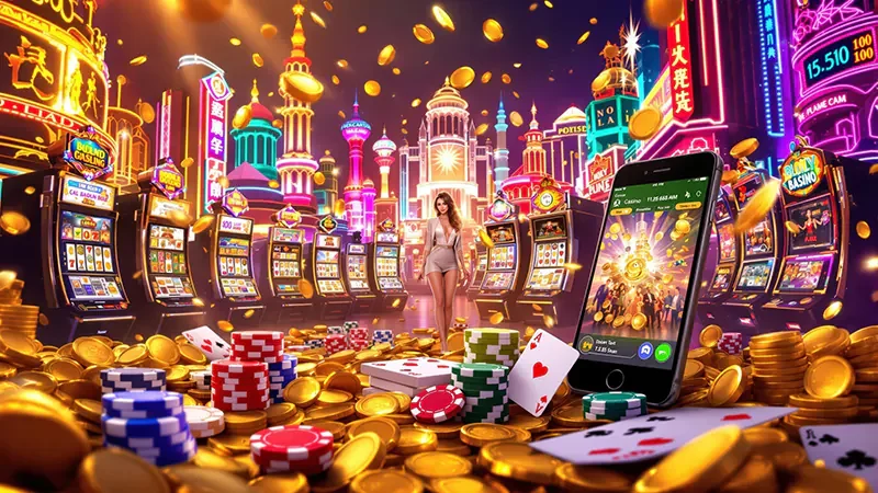 วงล้อเกมสล็อตพร้อมสัญลักษณ์พิเศษบนหน้าจอเกม